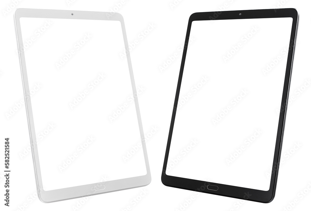 Two tablet computers cut out Two tablet computers cut out