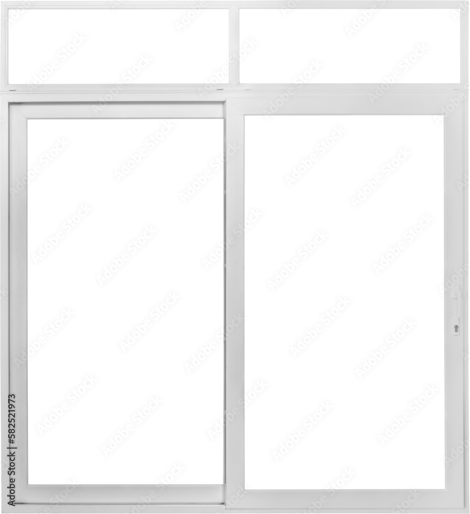 Real modern house window frame isolated on white background Real modern house window frame isolated on white background
