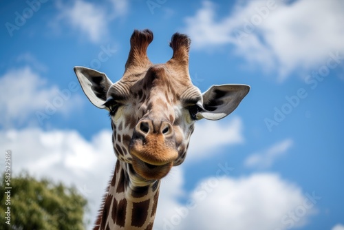 Longleat Safari Park's giraffe. Generative AI photo