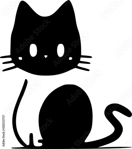 Cat | Minimalist and Simple Silhouette - Vector illustration