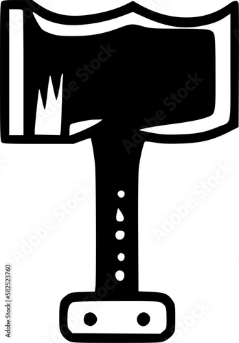 Hammer | Black and White Vector illustration