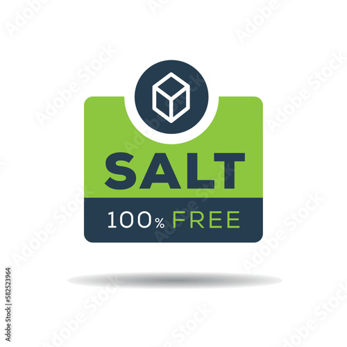 (Salt free) label sign, vector illustration.