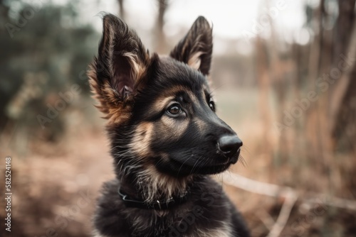 My adorable German Shepherd puppy. Generative AI