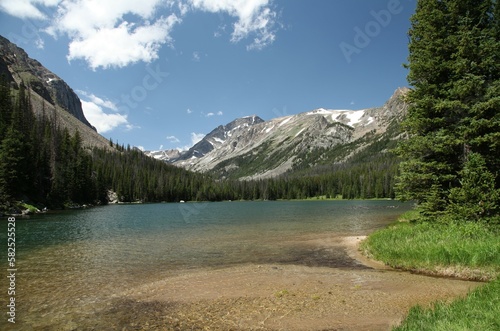 Keyser Brown Lake in Beartooth Mountains, Montana