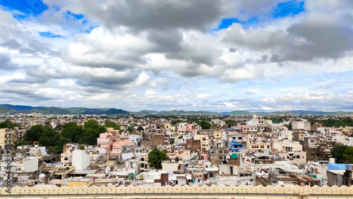 Aerial view of Udaipur city, Rajasthan