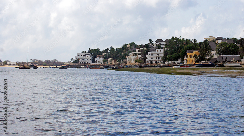 Naklejka premium Paisaje de la Isla de Shela, Lamu, Kenia