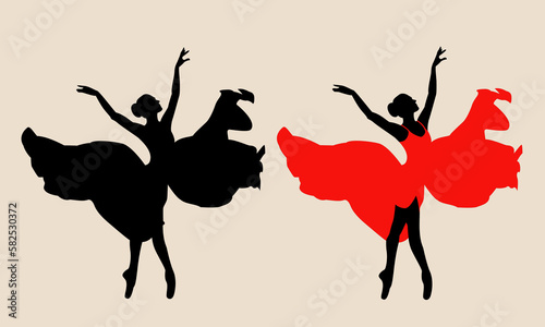 ballet dancer in red and black