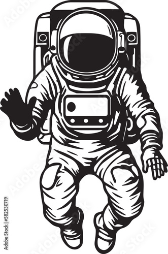 Astronaut Vector Illustration, SVG
