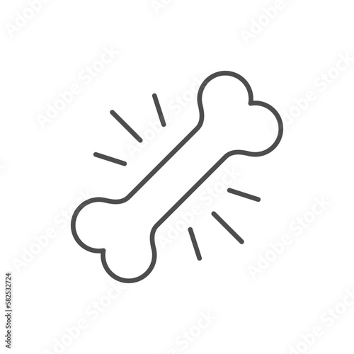 Bone density test line icon