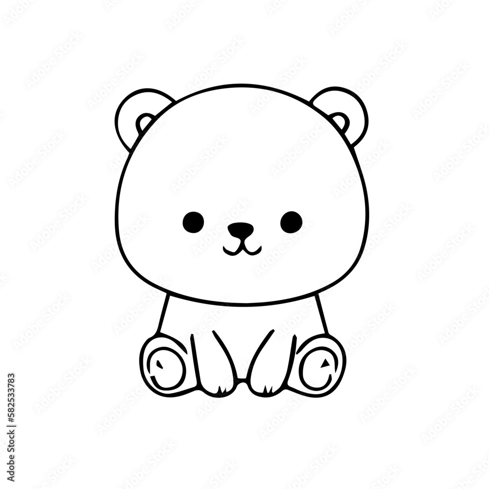 Obraz premium cute bear vector svg