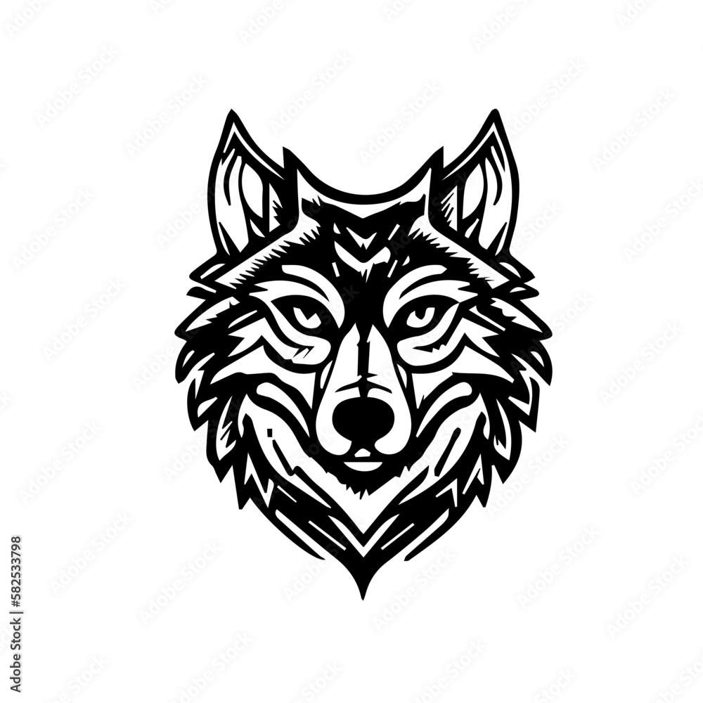 Fototapeta premium wolf vector svg