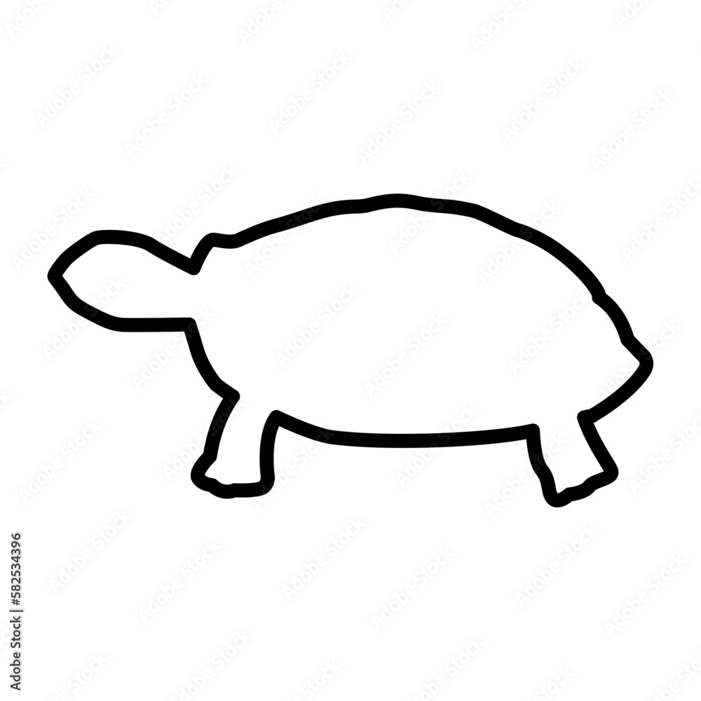 Turtle icon in abstract style on white background. Vector icon set. Outline vector set. Vector collection.