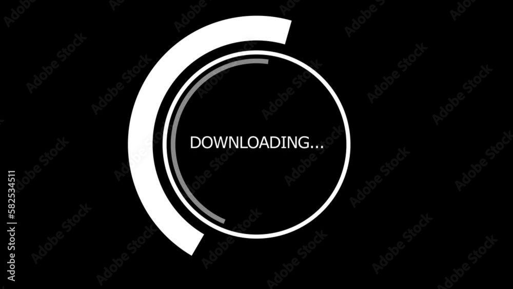 Circles downloading icon loop out animation on black background. 60 fps 3D animation. Circles downloading icon loop out animation on black background. 60 fps 3D animation.