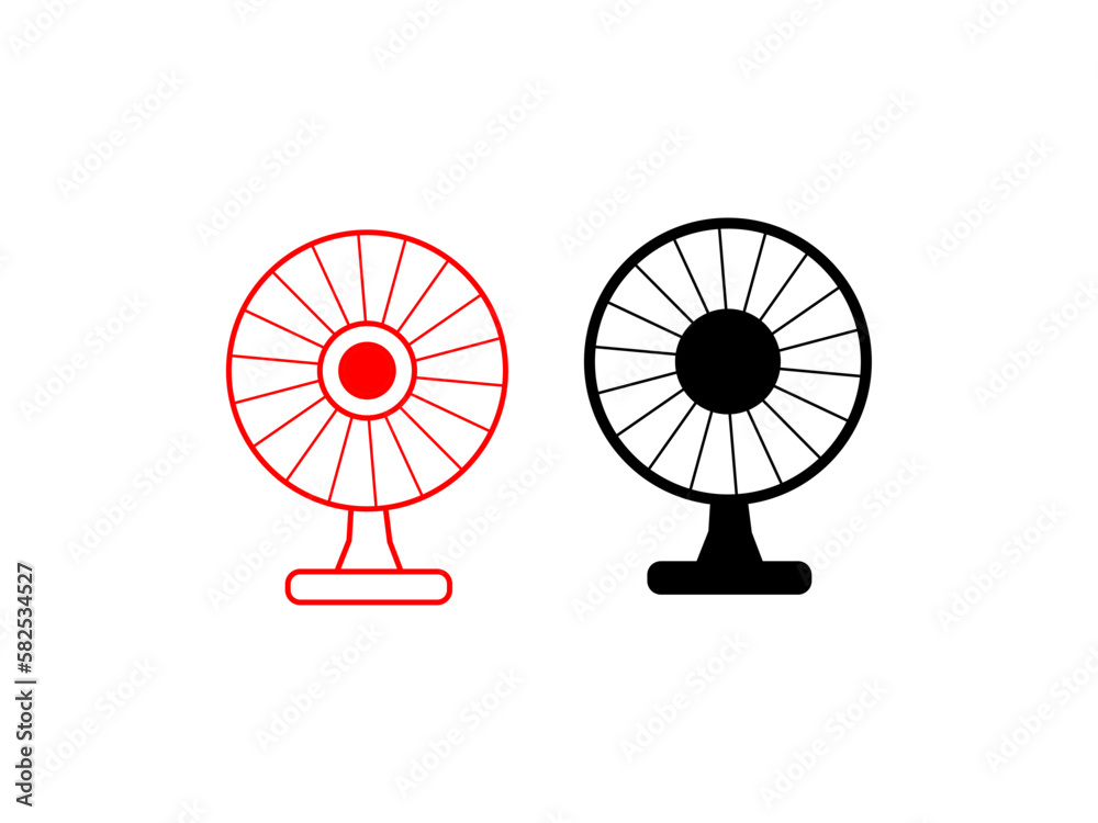 Electric Fan icon. its sleek and stylish design, our wall fans are fitted with a powerful motor that delivers comfort through a higher air throw. Fan icons in silhouette style
