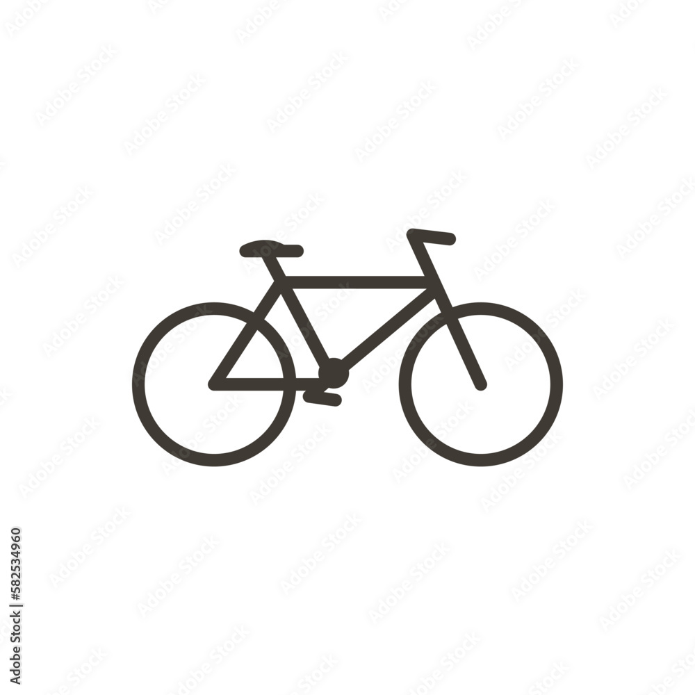 Bycicle vector thin line icon. Outline illustration of a bike Bycicle vector thin line icon. Outline illustration of a bike