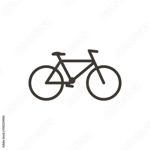 Bycicle vector thin line icon. Outline illustration of a bike