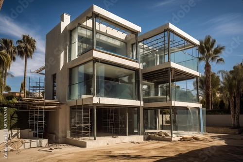 Villa under construction, b...