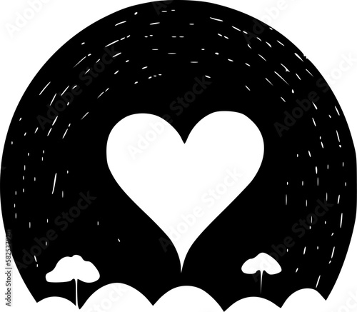 Love - Minimalist and Flat Logo - Vector illustration