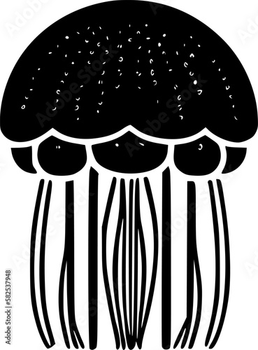 Jellyfish - High Quality Vector Logo - Vector illustration ideal for T-shirt graphic