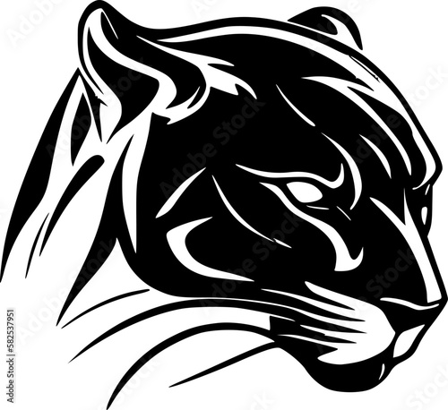 Panther - Minimalist and Flat Logo - Vector illustration