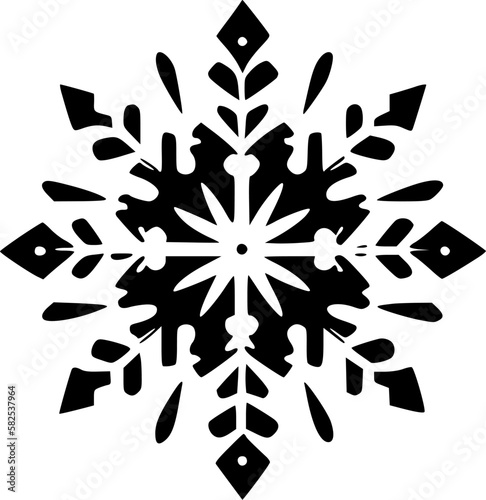 Snowflake | Minimalist and Simple Silhouette - Vector illustration