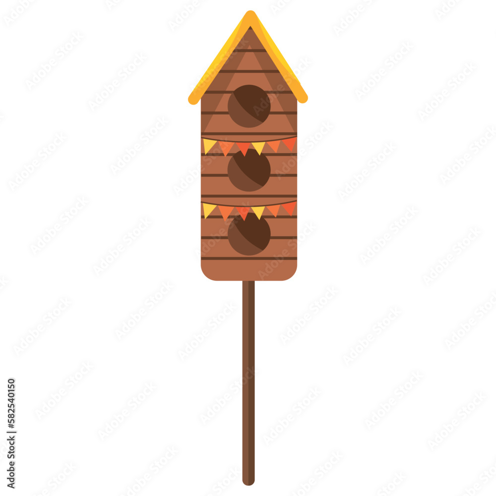 Bird house on white background Bird house on white background