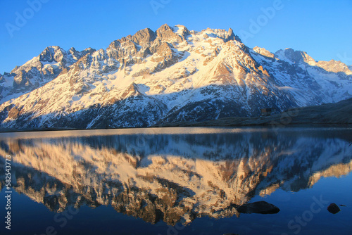 Wallpaper Mural The beautiful Pontet Lake in the french Alps with view on La Meije mountain Torontodigital.ca