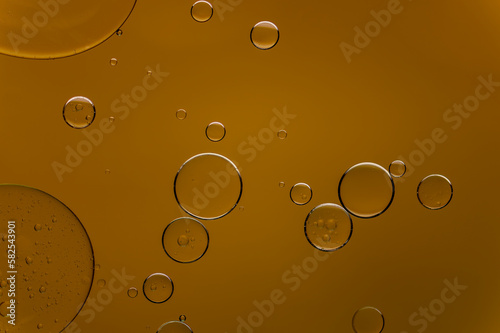 Abstract colorful bubbles. Soft background with orange sunrise color circles.