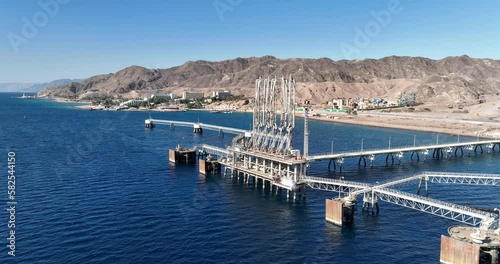 Aerial footage of the oil pipeline station Eilat Ashkelon - 