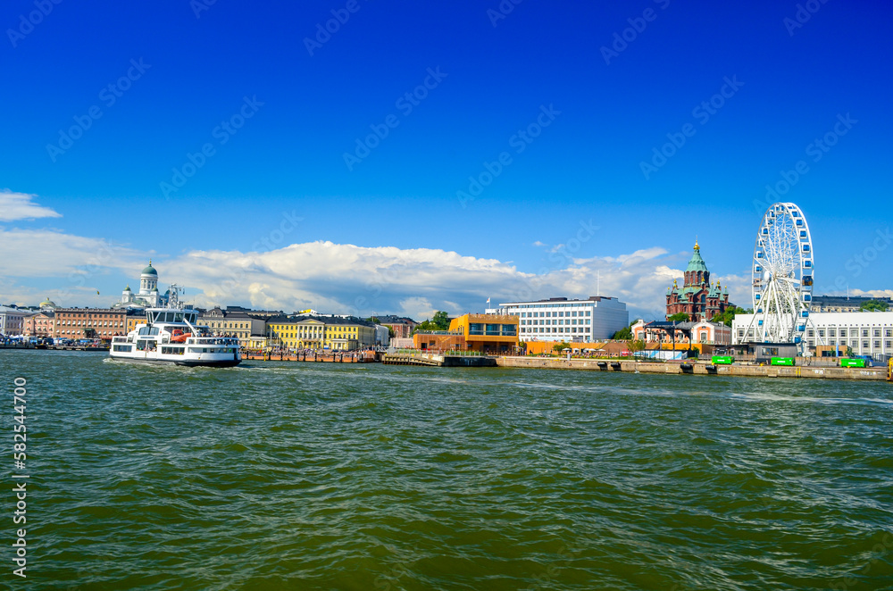 Helsinki cityscape during summer time.