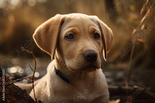 a picture of a labrador puppy. Generative AI