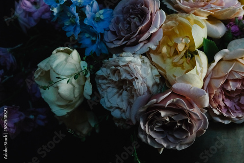 close up of roses