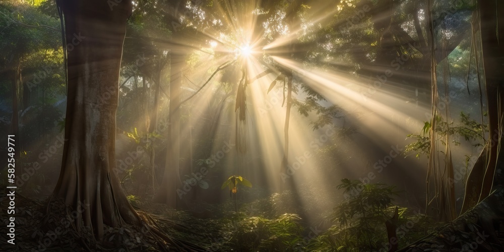 sunshine in the forest, generative ai sunshine in the forest, generative ai
