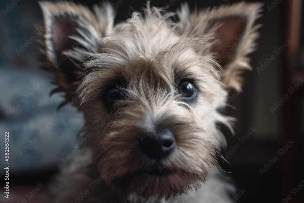 lovely Terrier puppy. Generative AI