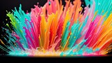 Splashes of colorful juice. Background, illustration