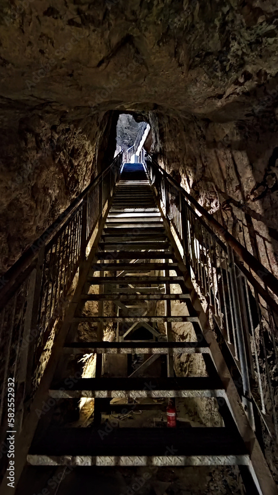 stairs in a cave stairs in a cave