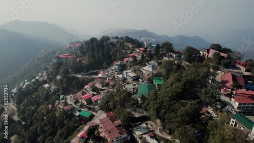 Aerial view of Mussoorie  photo