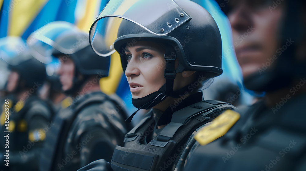 Ukrainian soldiers lined up ready to attack Ukrainian soldiers lined up ready to attack