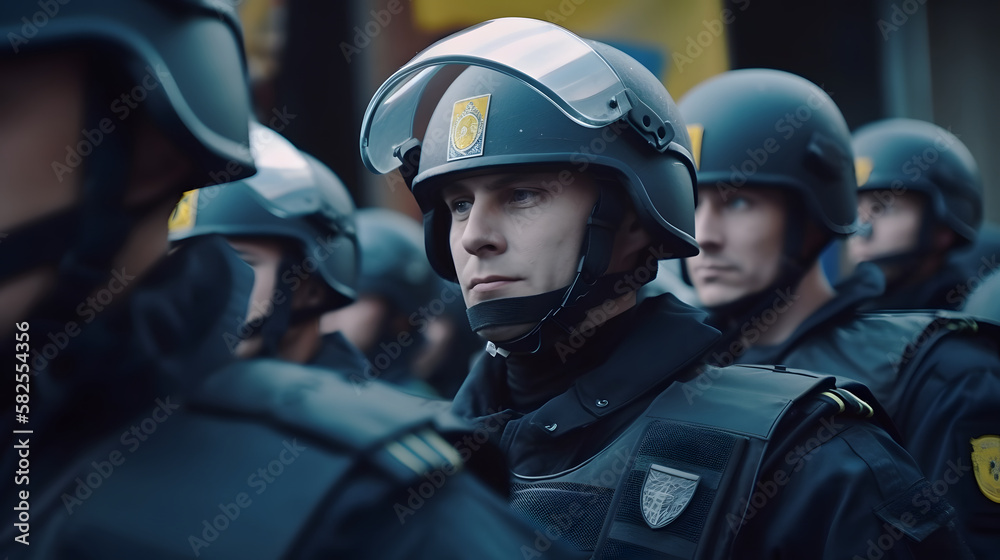 Ukrainian soldiers lined up ready to attack