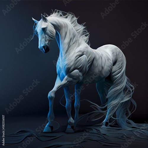 horse white background hd upscale