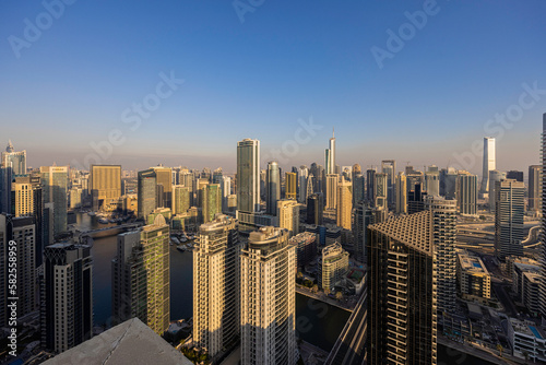 Photography Arial view of down town dubai