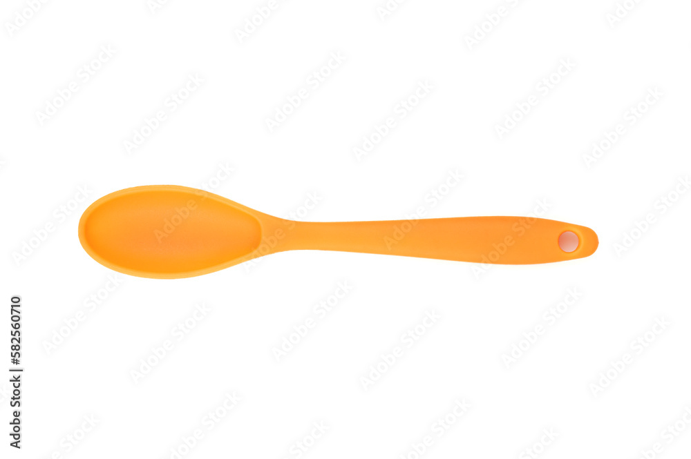 Pastry silicone tools, spoon over white background. Close-up Pastry silicone tools, spoon over white background. Close-up