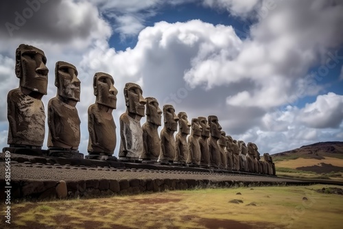 Moais of Ahu Tongariki, Easter island