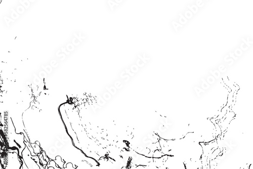 Monochromatic stop freeze frame of black and white grunge pencil doodle scribbles lines on white background. Coal line sketch. Vector.