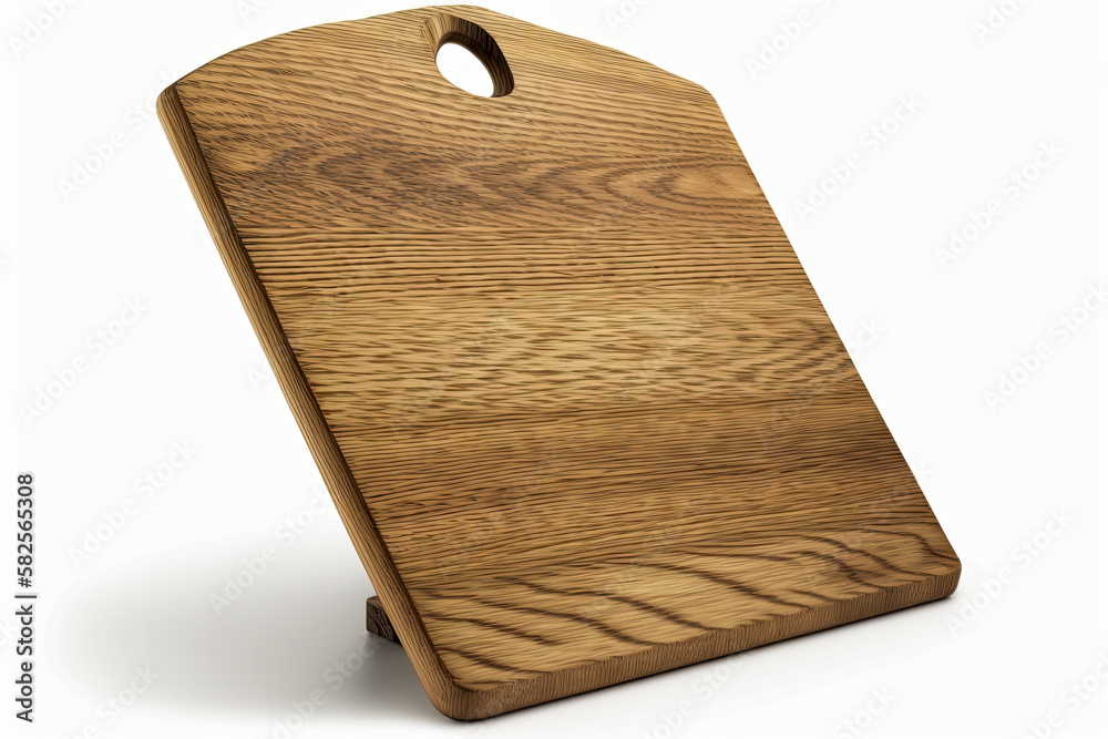 Fototapeta premium Wooden kitchen board isolated on white background ,generative artificial intelligence
