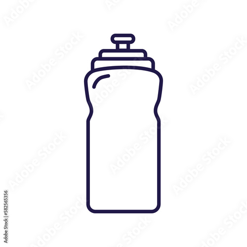 png image of water thermos icon in lines with transparent background