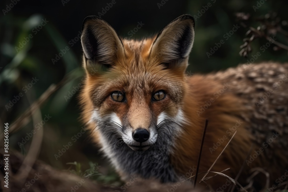 young fox with global knowledge. Generative AI young fox with global knowledge. Generative AI