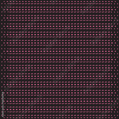 Vector Illustration Seamless Pattern Background Black and Pink Color Combination
