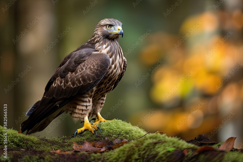 The Common Buzzard (Buteo buteo) is a medium to big bird of prey found throughout Europe and Asia. Generative AI The Common Buzzard (Buteo buteo) is a medium to big bird of prey found throughout Europe and Asia. Generative AI