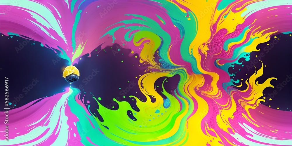 A colorful abstract background with a black hole in the center A colorful abstract background with a black hole in the center